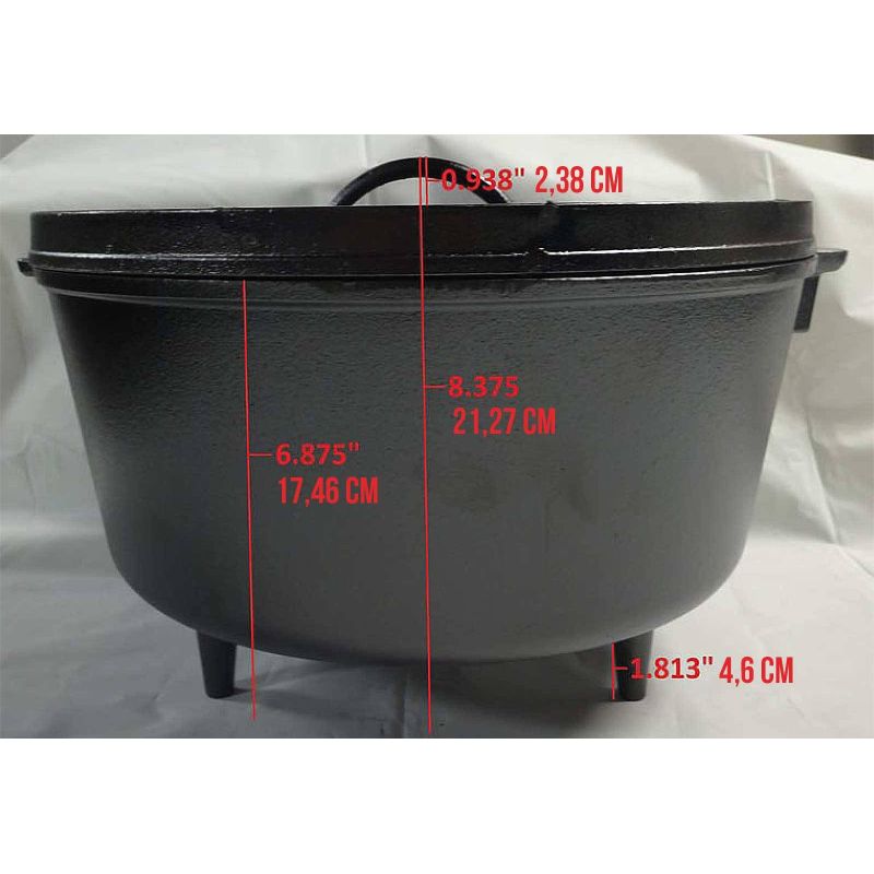Ceaun din fonta cu capac - cuptor olandez Lodge 30,2 cm 5,7 litri L-12CO3