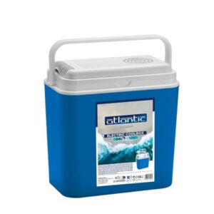 Lada frigorifica termoelectrica cu maner alimentare auto 12V Atlantic 24 litri, albastru cu alb