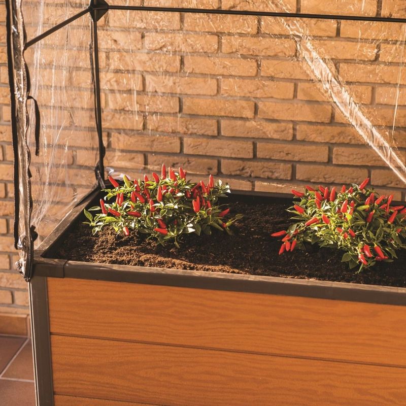 Jardiniera maro cu sera Keter Maple 249295