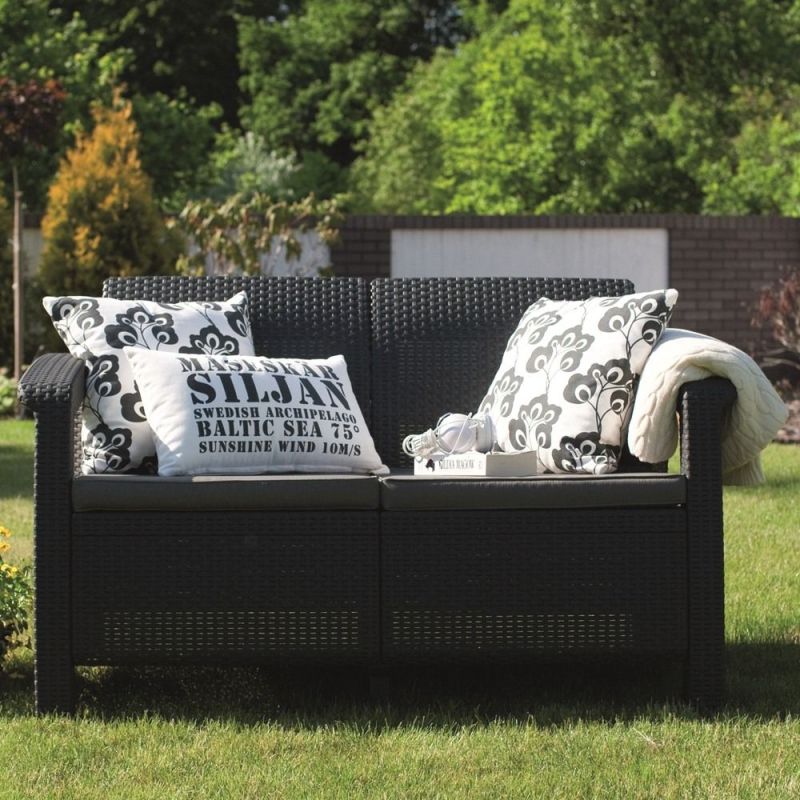 Set mobilier gradina graphite Keter Corfu